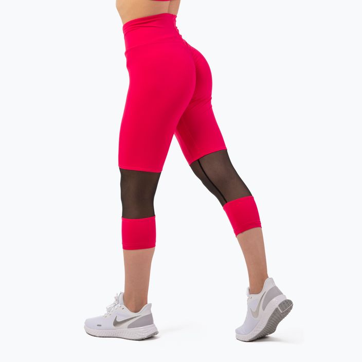 Női edző leggings NEBBIA Sporty High-Waist 3/4 rózsaszínű 2