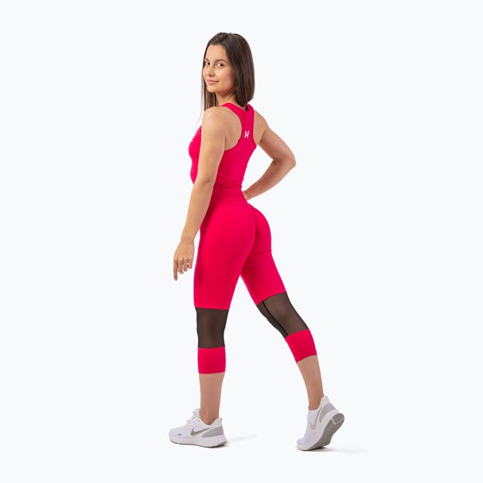 Női edző leggings NEBBIA Sporty High-Waist 3/4 rózsaszínű 4