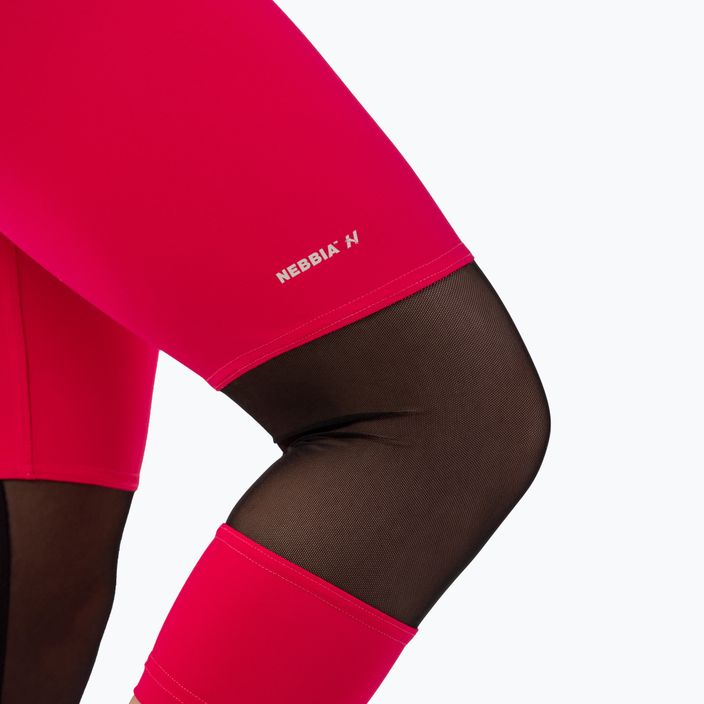 Női edző leggings NEBBIA Sporty High-Waist 3/4 rózsaszínű 5
