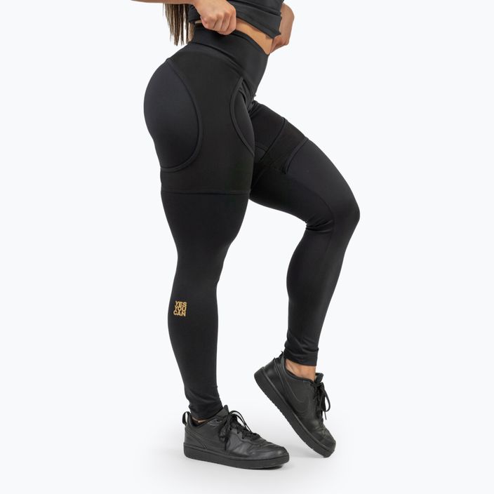 Női leggings NEBBIA Mesh Intense fekete/arany női leggings 2