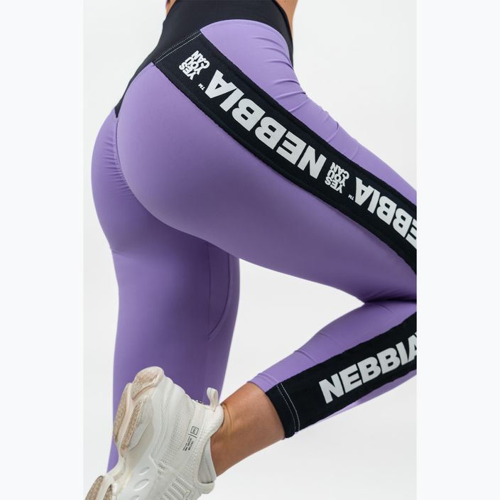 Női edző leggings NEBBIA Iconic lila ikonikus 5