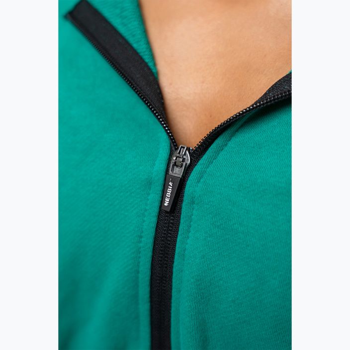 Női NEBBIA Crop kapucnis pulóver Iconic zöld 6