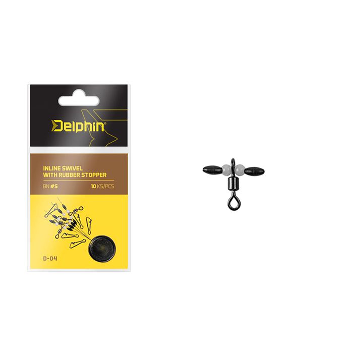 Delphin Inline Forgócsavar gumidugóval 10 db fekete 969D04004 2
