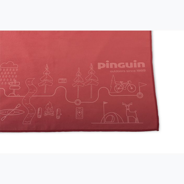 Gyorsan száradó törölköző Pinguin Micro Towel Map XL red 2