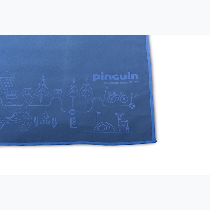 Gyorsan száradó törölköző Pinguin Micro Towel Map XL blue 2