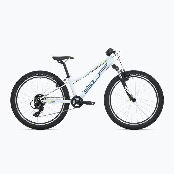 Gyermek kerékpár Superior RACER XC 24 fényes fehér/kék/neonsárga 6