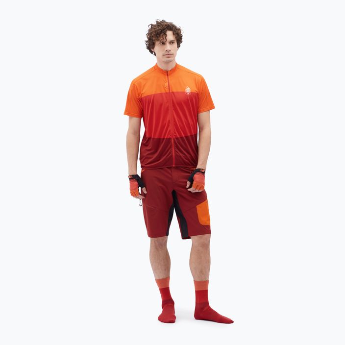 Férfi kerékpáros rövidnadrág SILVINI Rango Pro merlot/orange 2