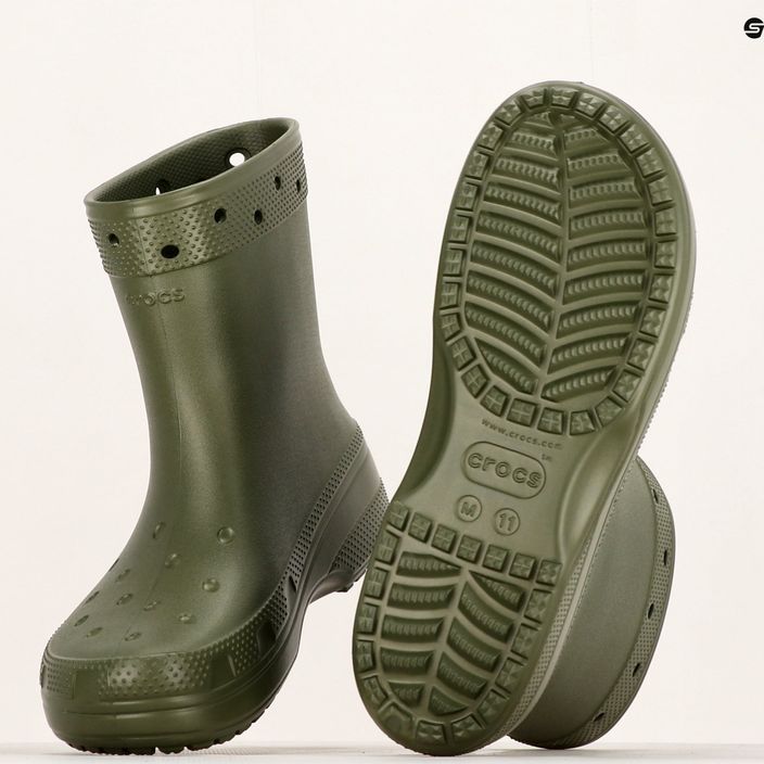 Crocs Classic Rain Boot hadsereg zöld férfi lovaglónadrág 12