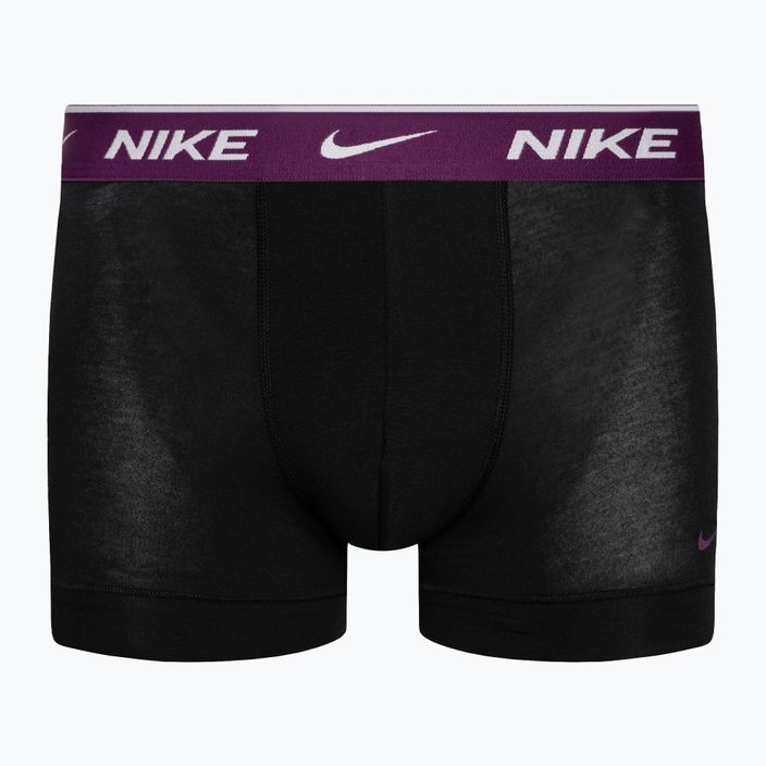 Nike Everyday Cotton Stretch Trunk 3 db férfi boxeralsó turquoise/violet/blue 2