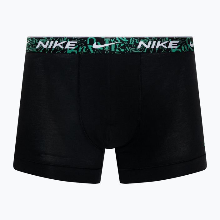 Férfi boxeralsó Nike Everyday Cotton Stretch Trunk 3 pár black/red/aquarius blue/stadium green 3