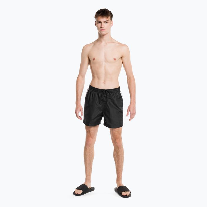 Férfi Calvin Klein Medium zsinóros úszó rövidnadrág fekete 4