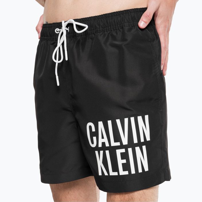 Férfi Calvin Klein Medium zsinóros úszó rövidnadrág fekete 7
