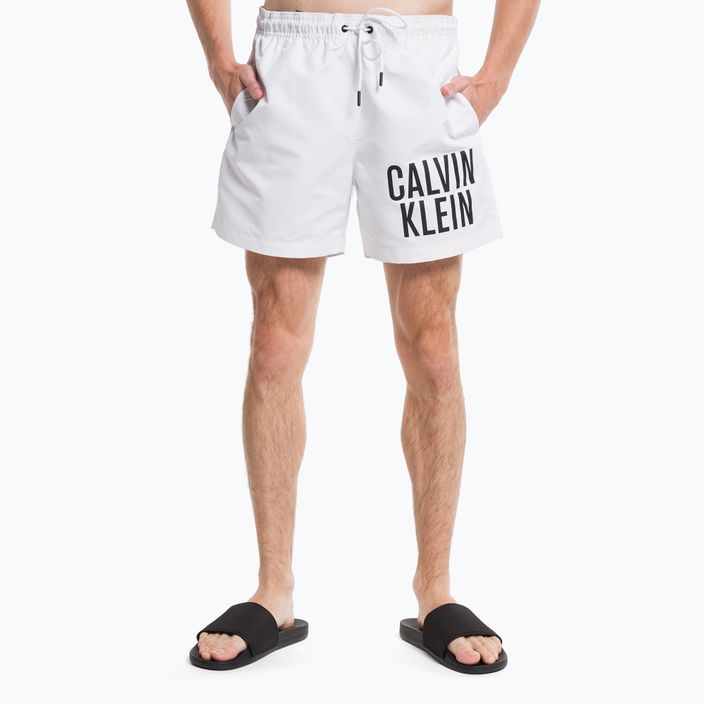 Férfi Calvin Klein Medium zsinóros úszónadrág fehér 5