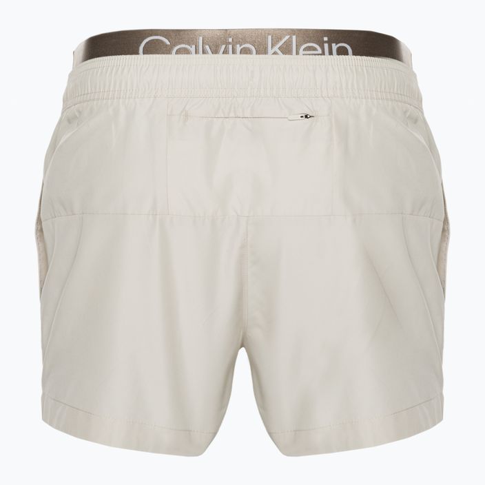 Férfi Calvin Klein Short Double Wb bézs színű fürdőruha 2
