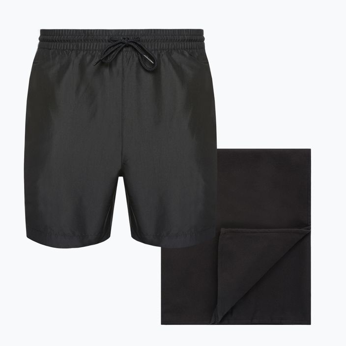 Calvin Klein ajándékcsomag rövidnadrág + törölköző szett fekete