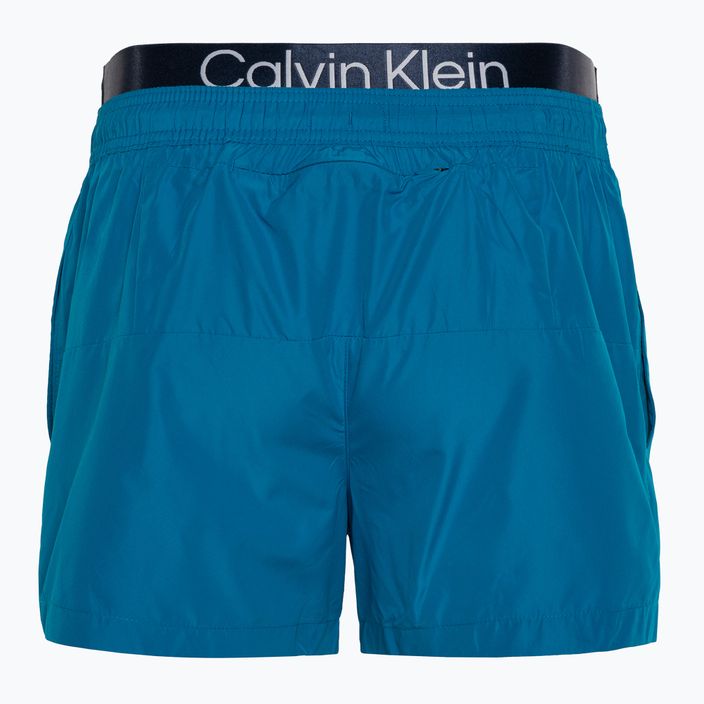 Férfi úszónadrág Calvin Klein Short Double Waistband ocean hue 2