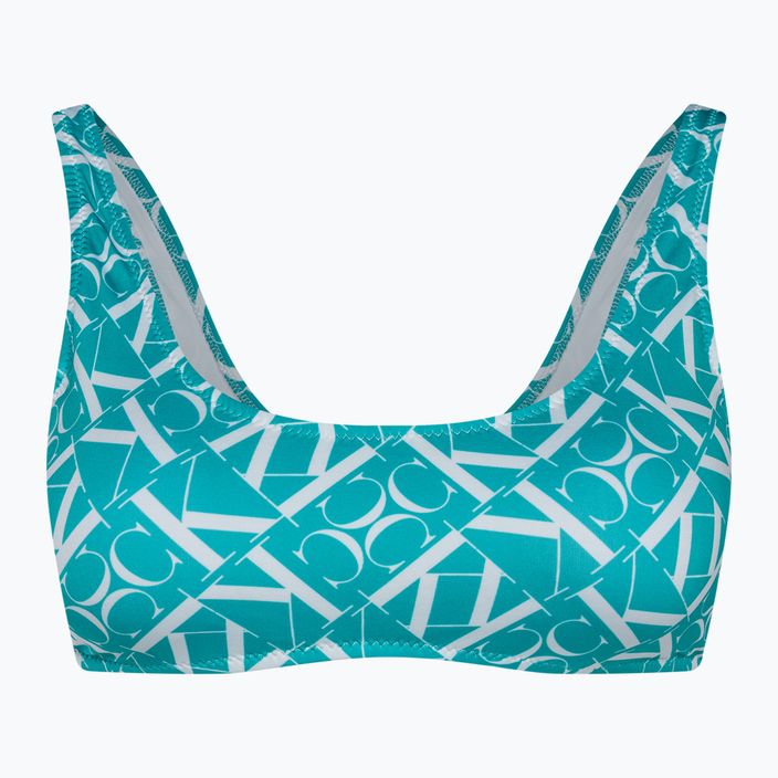 Bikini felső Calvin Klein Bralette-RP Print monogram blue