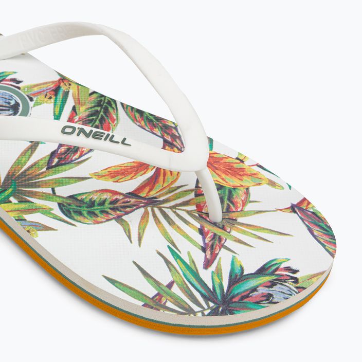 Női O'Neill Profile Graphic Graphic fehér trópusi virágos flip flopok 7
