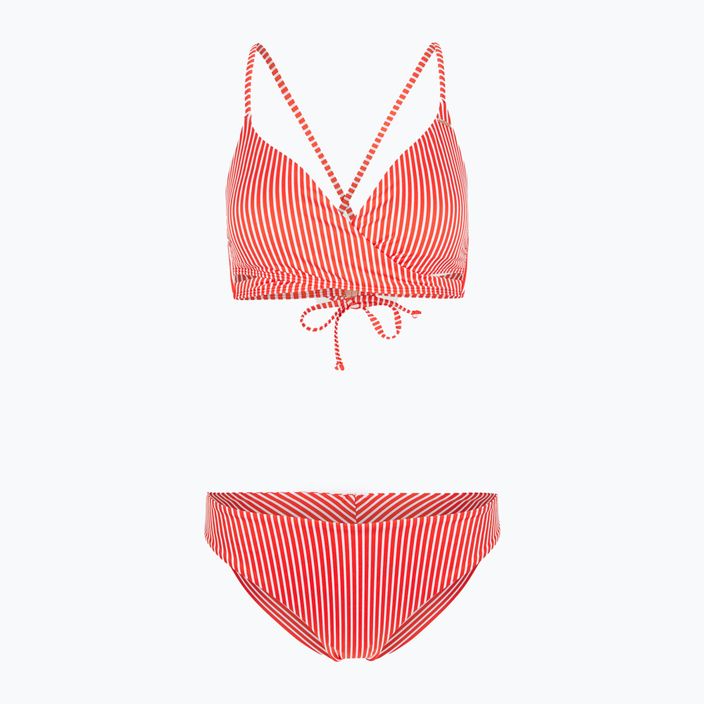 Női kétrészes fürdőruha O'Neill Baay Maoi Bikini piros egyszerű csíkozású bikini 5