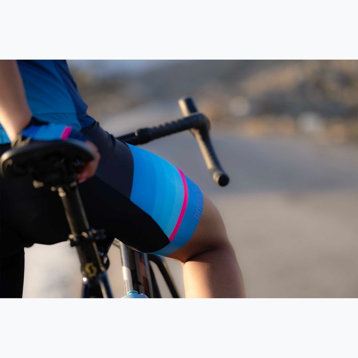 Női kerékpáros rövidnadrág Rogelli Impress II Bib Short blue/pink/black 7