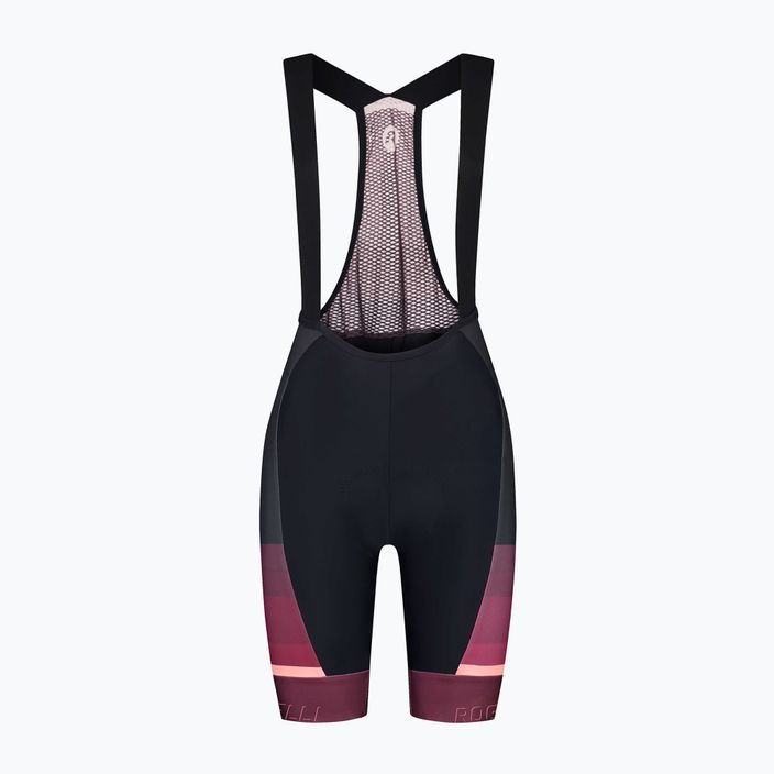 Női kerékpáros rövidnadrág Rogelli Impress II Bib Short burgundy/coral/black 3