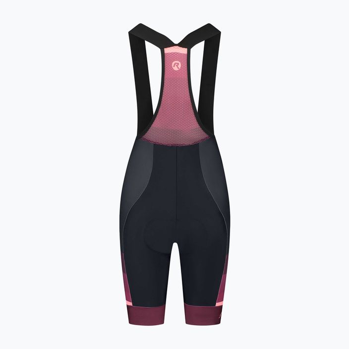 Női kerékpáros rövidnadrág Rogelli Impress II Bib Short burgundy/coral/black 4