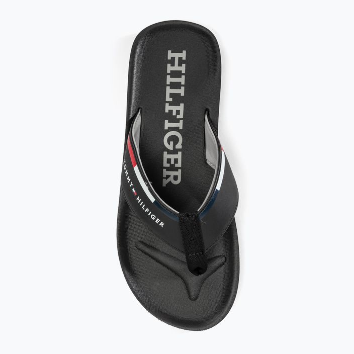 Férfi Tommy Hilfiger Comfort Beach Sandal fekete szandál flip flopok 5
