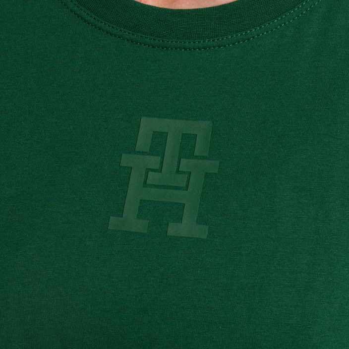 Tommy Hilfiger női tréning póló Regular Th Monogram zöld 4