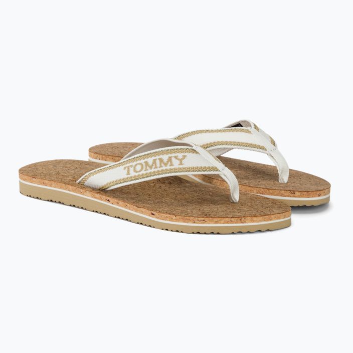 Tommy Hilfiger női Cork Beach Sandal harvest búza flip flopok 4