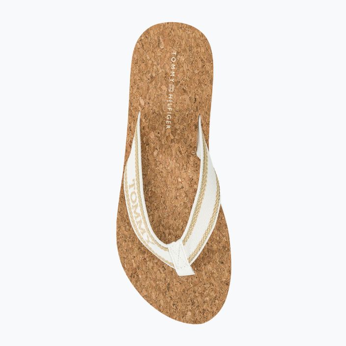 Tommy Hilfiger női Cork Beach Sandal harvest búza flip flopok 6