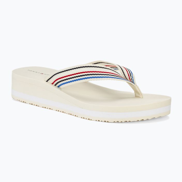 Tommy Hilfiger női Wedge Stripes Beach Sandal calico flip flopok
