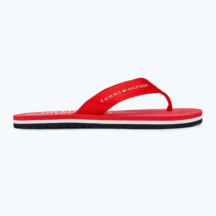 Női flip flop Tommy Hilfiger Global Stripes Flat Beach Sandal fierce red 2