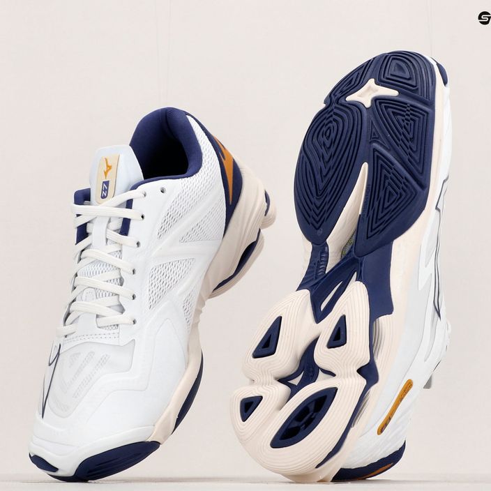 Férfi röplabda cipő Mizuno Wave Lightning Z7 fehér / kék szalag / mp arany 10