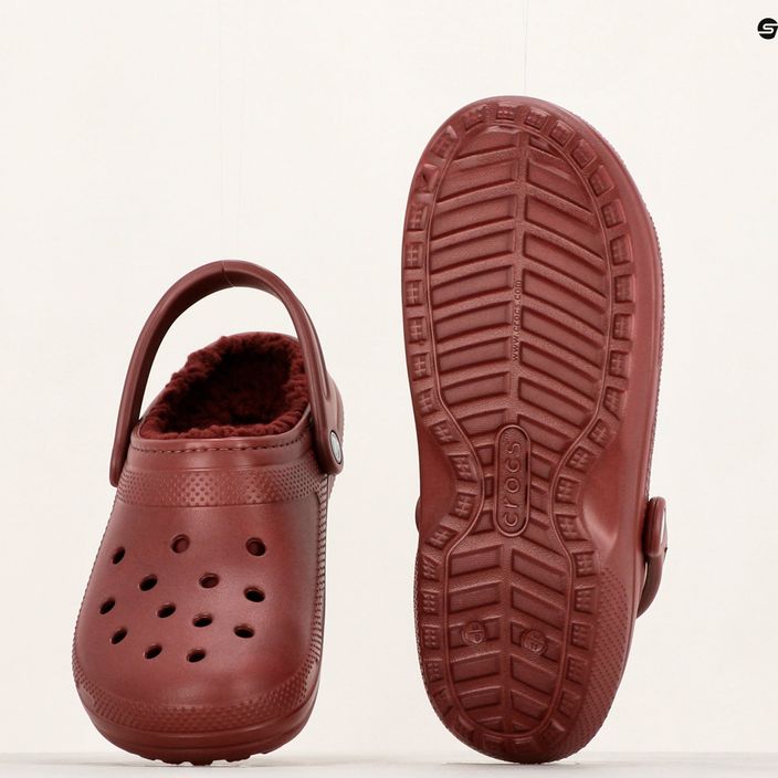 Crocs Classic bélelt Clog flip-flop bordeaux-i színű flip-flopok 9