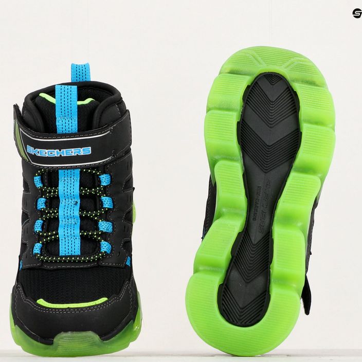 SKECHERS gyermek cipő Mega-Surge Flash Breeze fekete/kék/lila/lime 15