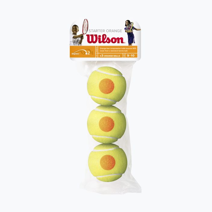 Wilson Starter Orange Tball gyermek teniszlabda készlet 3 db sárga WRT137300