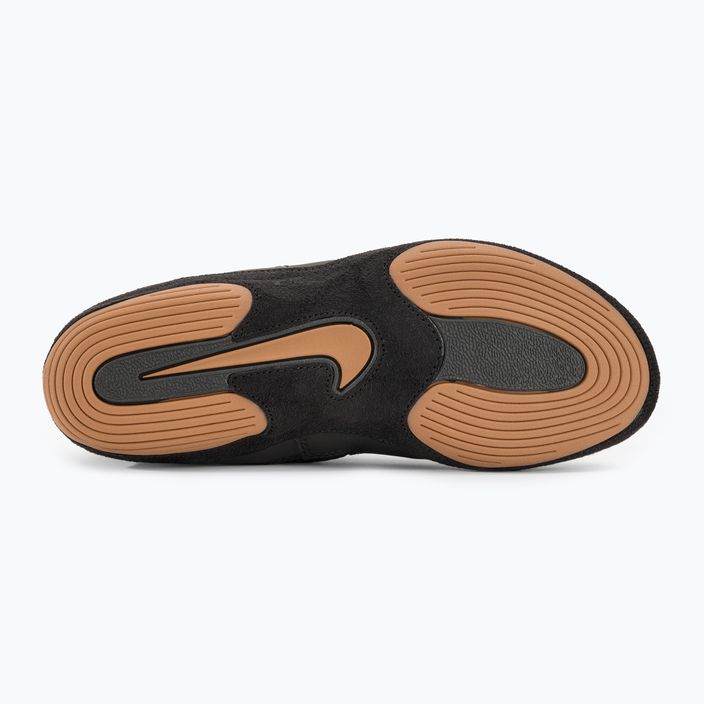 Férfi birkózó cipő Nike Inflict 3 Limited Edition fekete/vegas arany 5