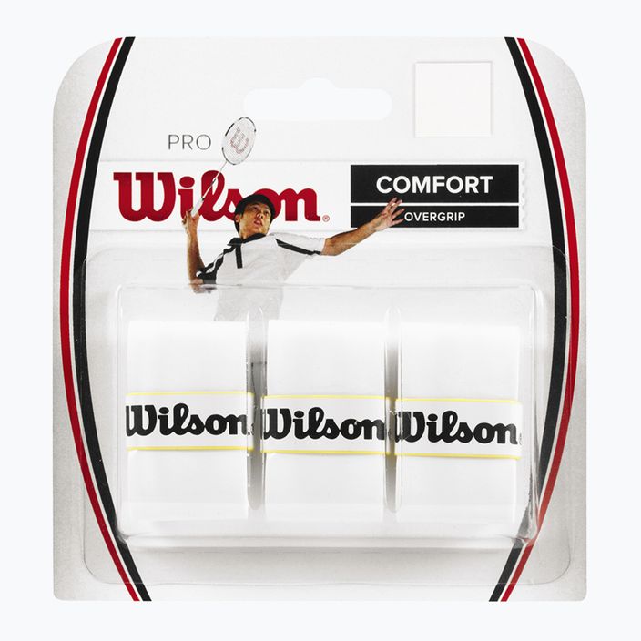 Wilson Pro Overgrip tollaslabda ütő csomagolások 3 db fehér.