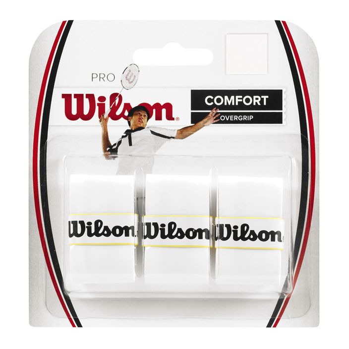 Wilson Pro Overgrip tollaslabda ütő csomagolások 3 db fehér. 2