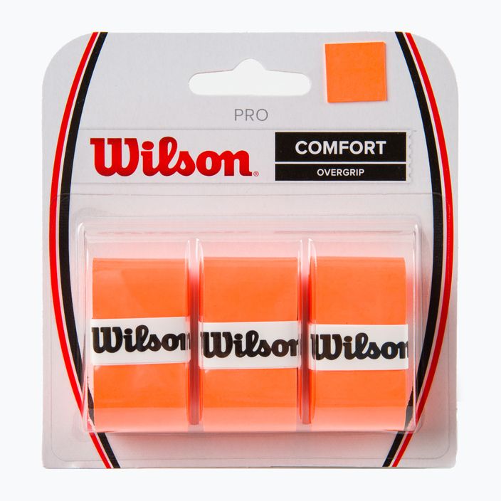 Wilson Pro Comfort Overgrip Orange WRZ470820+ Teniszütő csomagolása