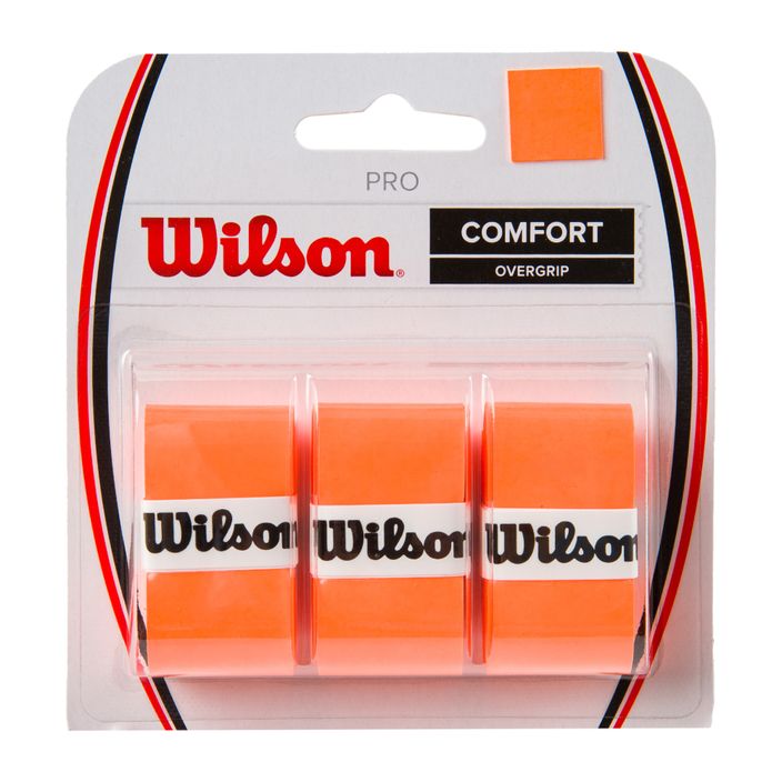 Wilson Pro Comfort Overgrip Orange WRZ470820+ Teniszütő csomagolása 2