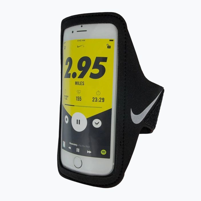 Nike Lean Arm Band futó telefon pánt fekete/fekete/ezüst 2