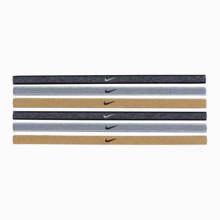 Nike Swoosh Sport fém fejpántok 6 db szürke-arany N1002008-097 2