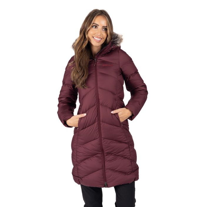 Marmot női pehelykabát Montreaux kabát bordó 78090