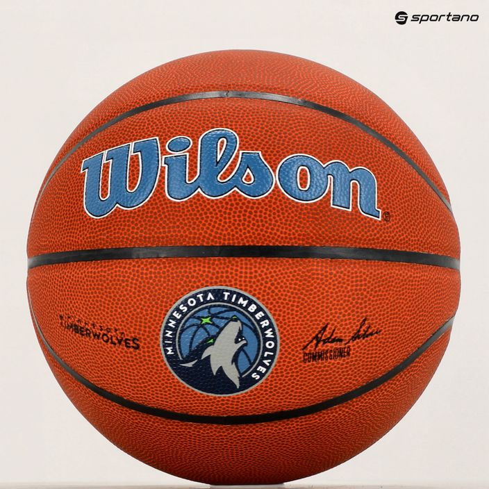Wilson NBA Team Alliance Minnesota Timberwolves kosárlabda barna WTB3100XBMIN 6