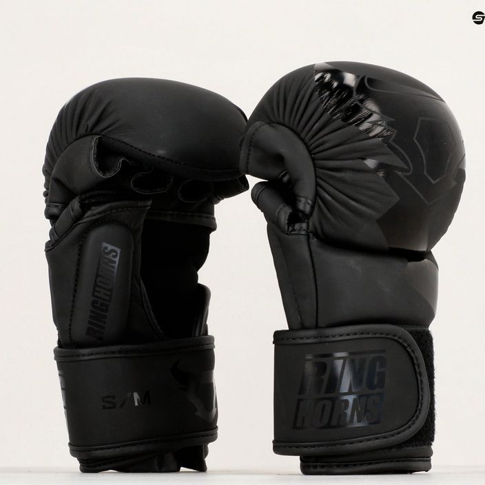 Ringhorns Charger Sparring MMA kesztyű fekete/fekete 12