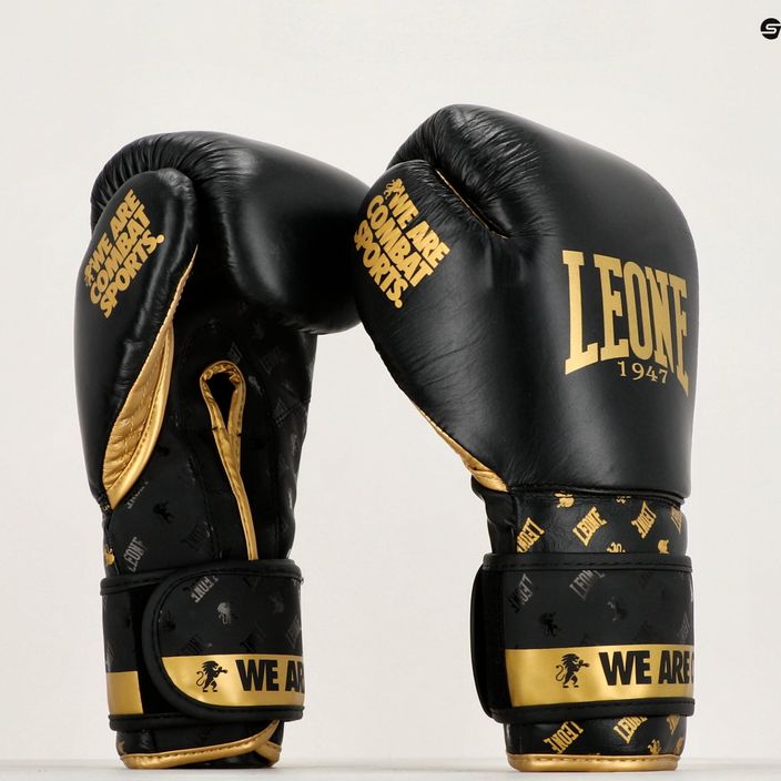 Leone Dna fekete és arany bokszkesztyű GN220 10