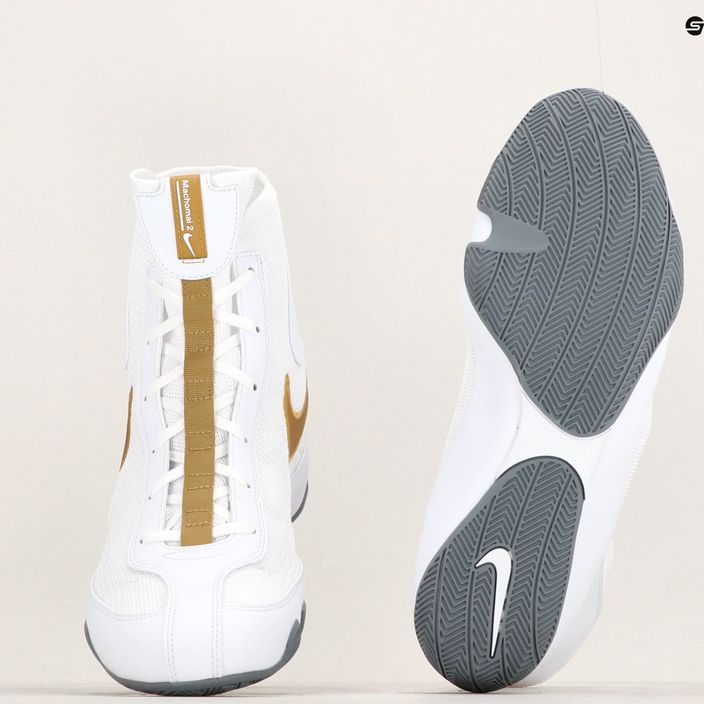 bokszcipő Nike Machomai 2 white/gold 8