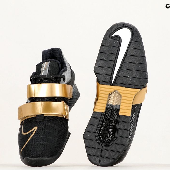 Nike Romaleos 4 fekete/metál arany fehér súlyemelő cipő 8