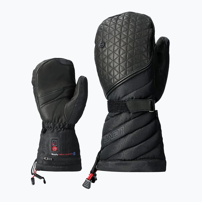 Női fűtött sí kesztyű LENZ Heat Glove 6.0 ujj sapka kesztyű fekete 1206 7